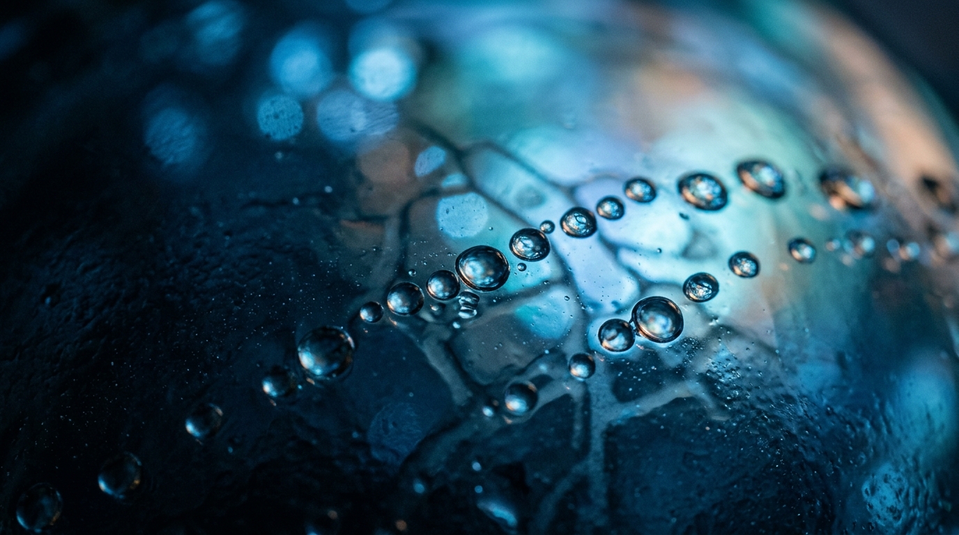 water droplets on glass suggesting cellular cleansing processes