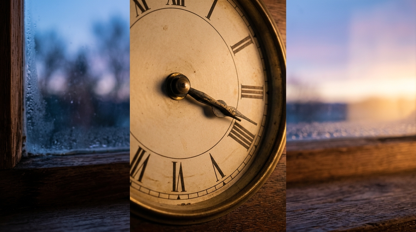 Clock face showing disrupted morning timing patterns
