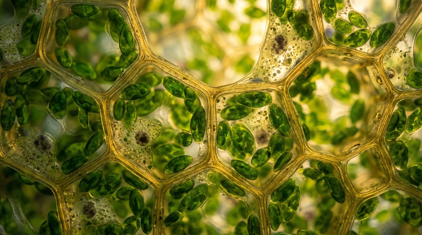 plant cellular structure microscopic view membranes scientific photography