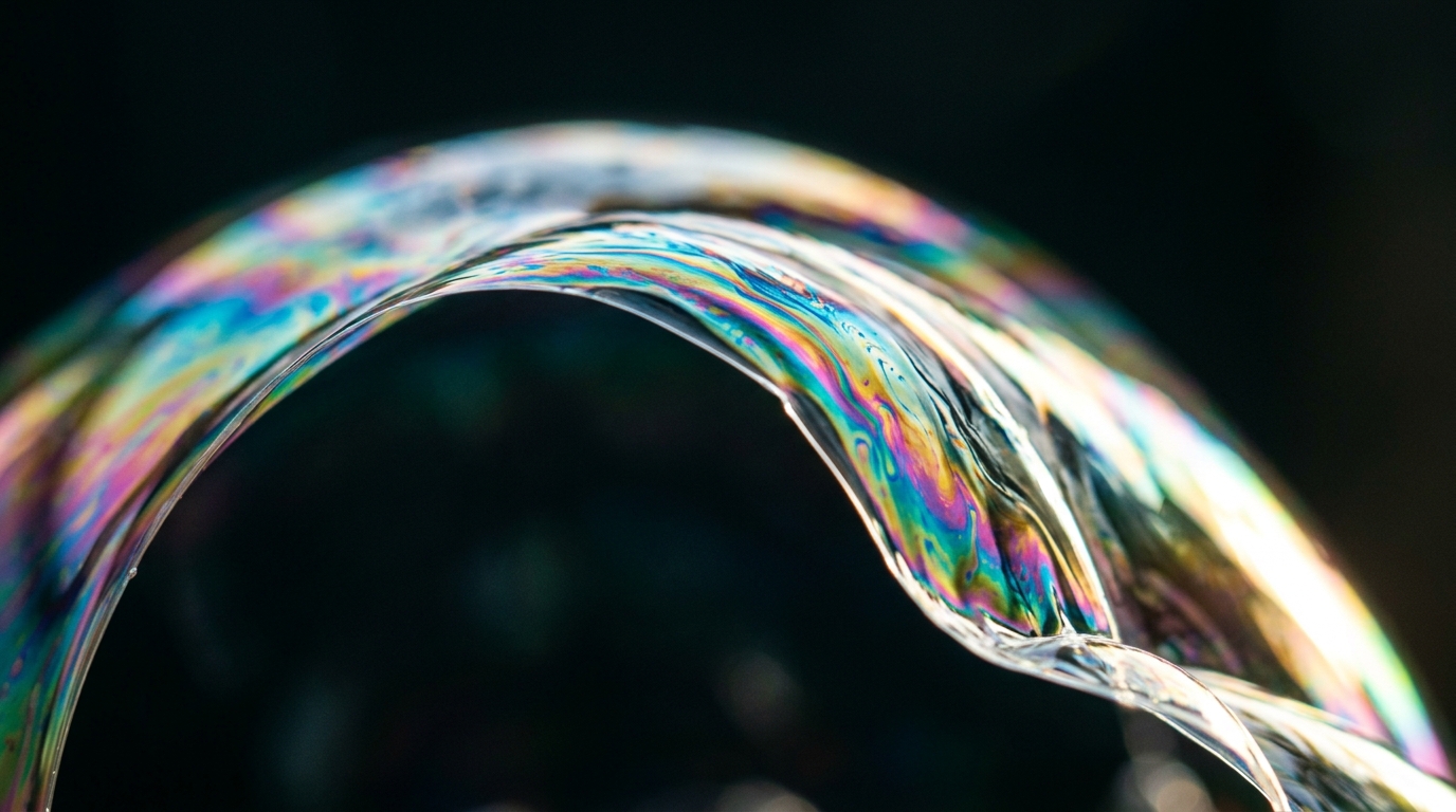 delicate membrane structure rainbow light cellular health metaphor