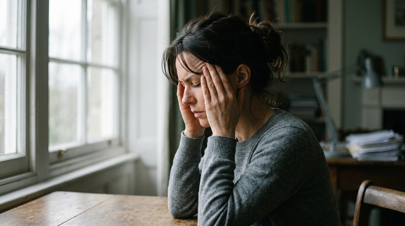 woman experiencing mental fatigue and depletion