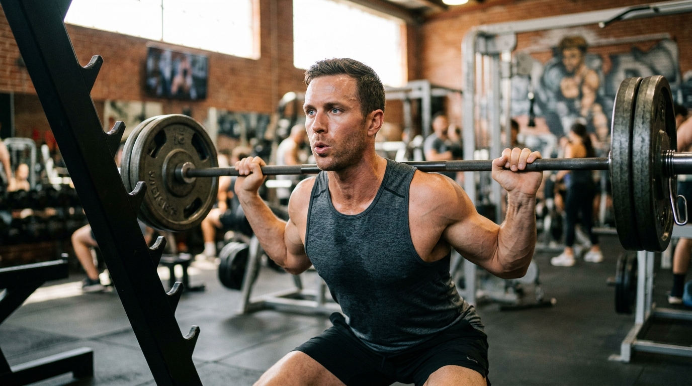 man lifting with renewed strength and confidence