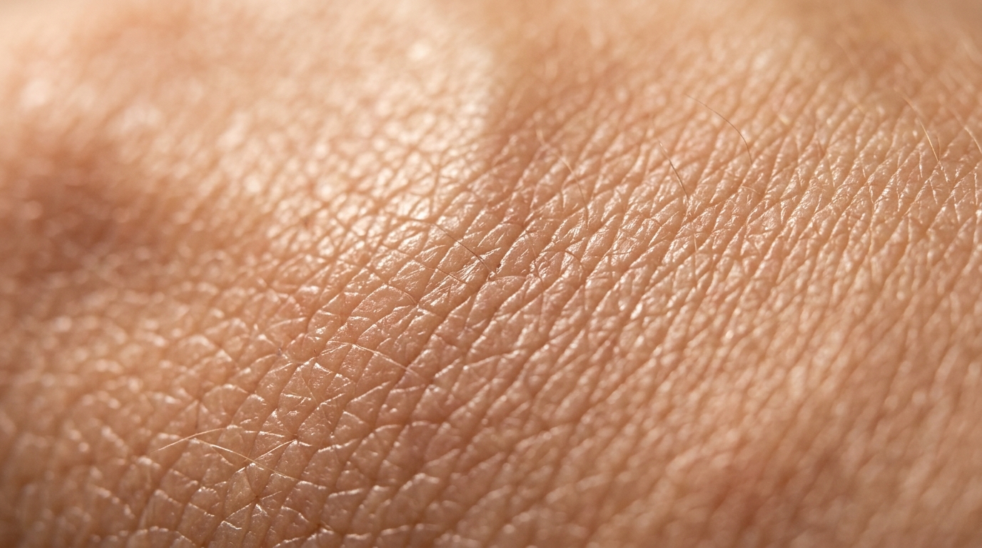 macro view of healthy skin cellular structure
