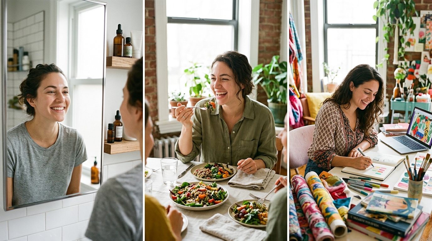 Multiple scenes of improved daily life and health