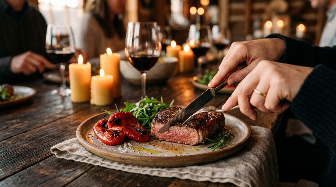 zinc rich dinner with grass-fed beef vitamin C
