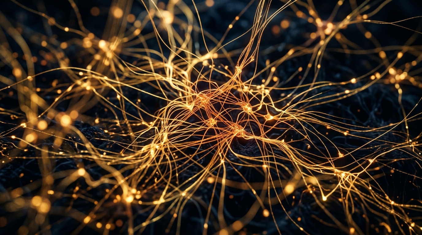 neural network energy patterns golden light