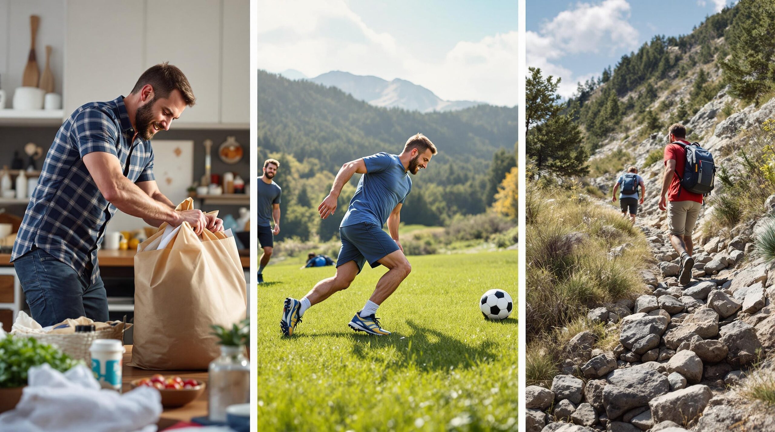 Everyday activities like lifting groceries, hiking, and playing weekend sports.