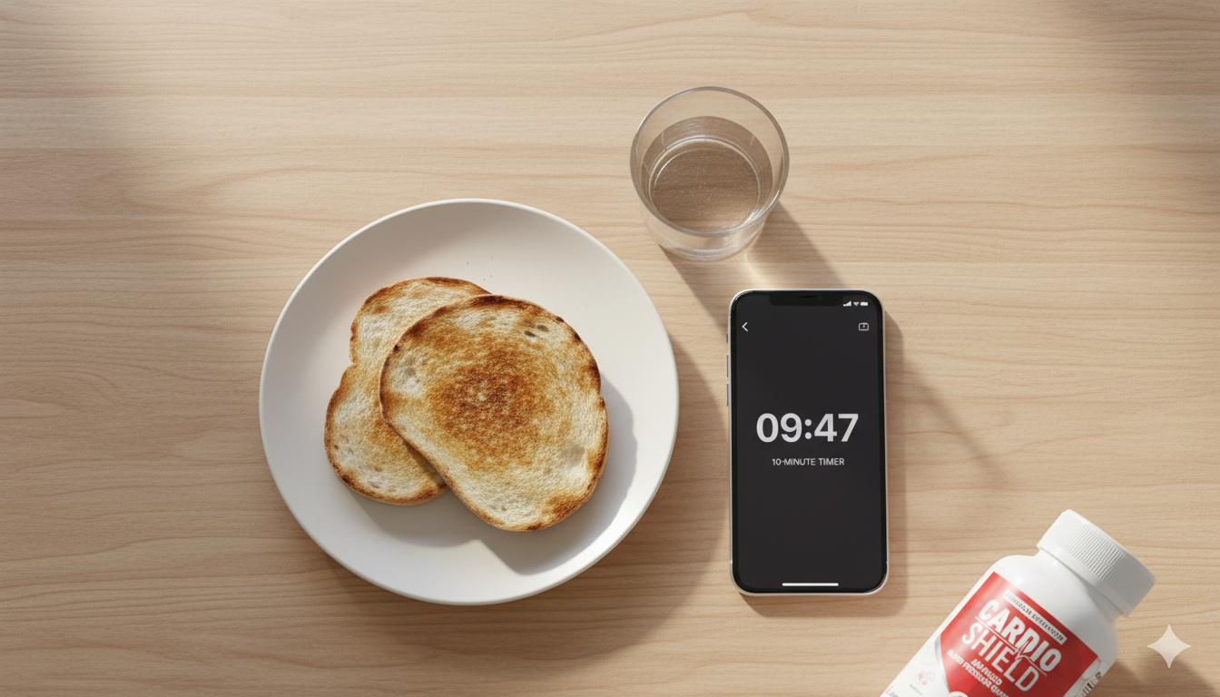 Morning habit stack with subtle capsule cue