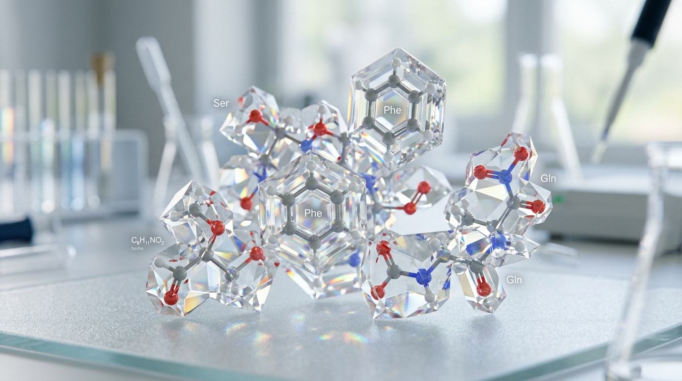 amino acid molecular structures crystalline forms