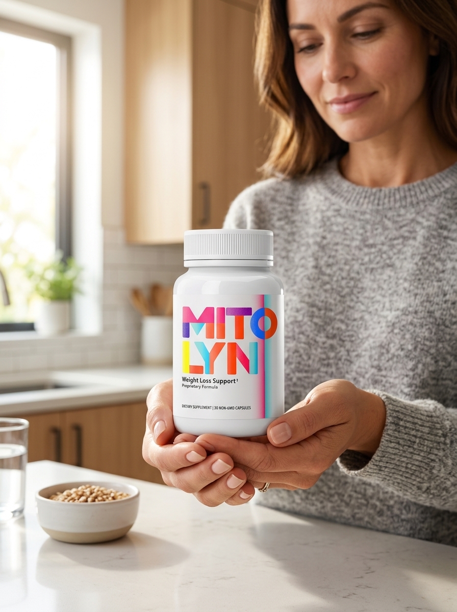 Mitolyn supplement bottle held in caring hands