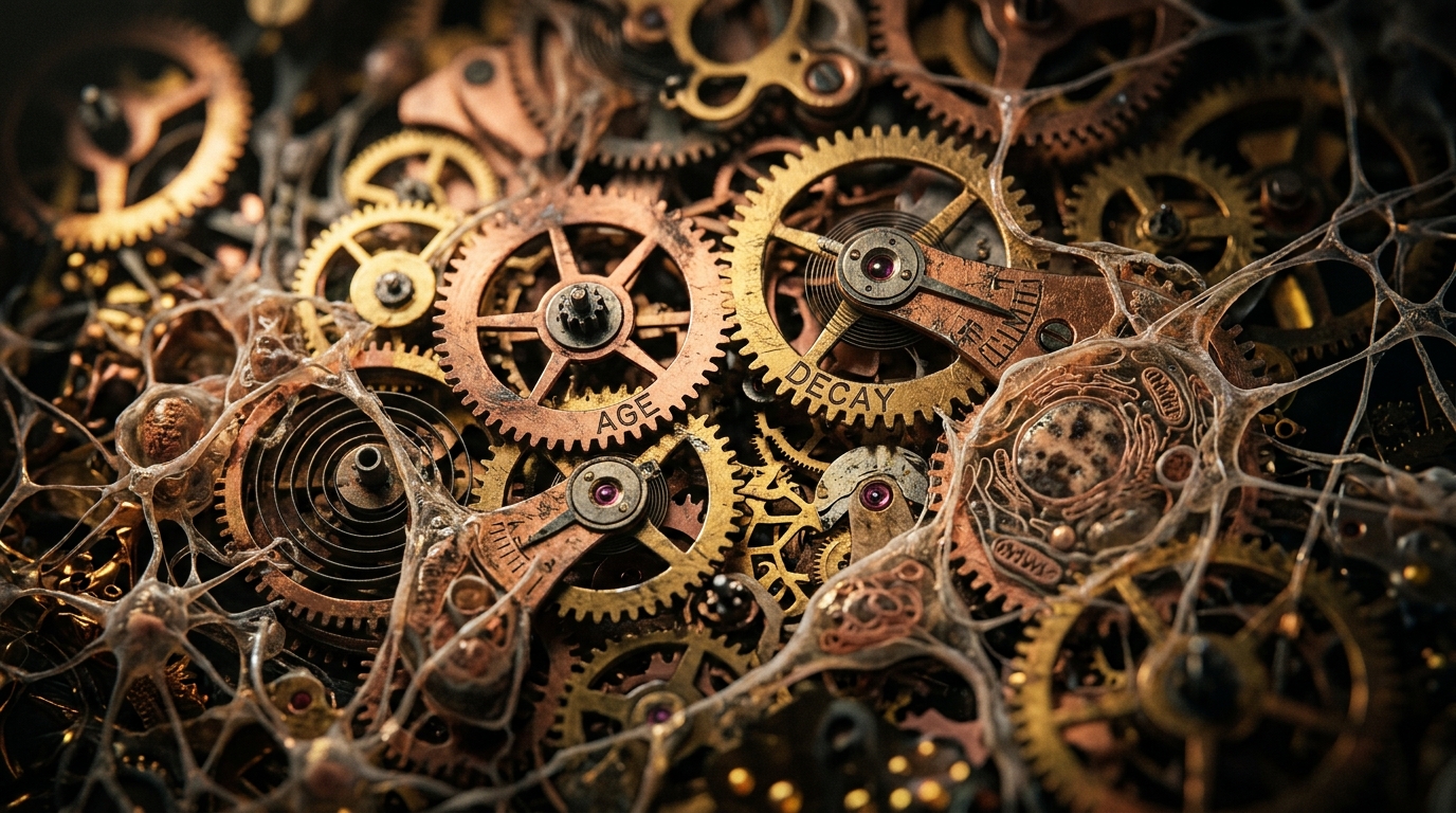 intricate clockwork gears cellular machinery macro