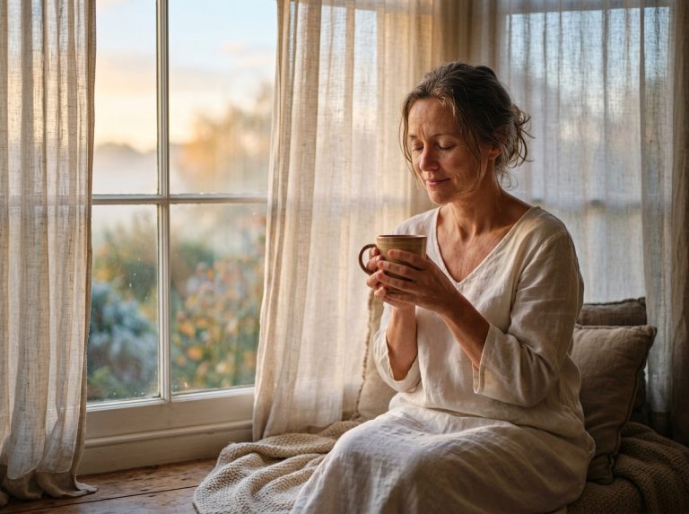 woman finding peace during hormonal transition