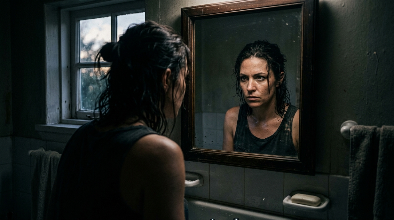 woman finding determination during hormonal transition