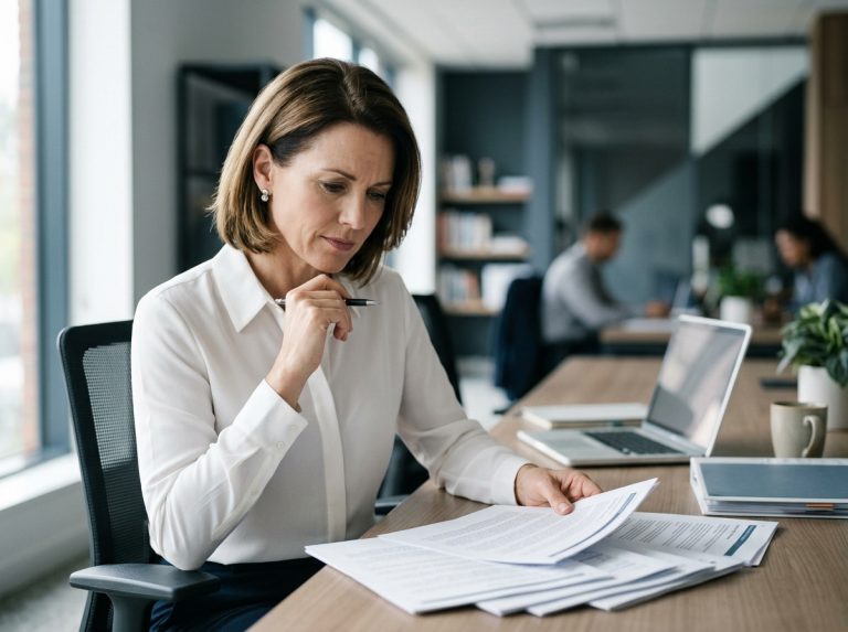 Woman experiencing mental fog at work