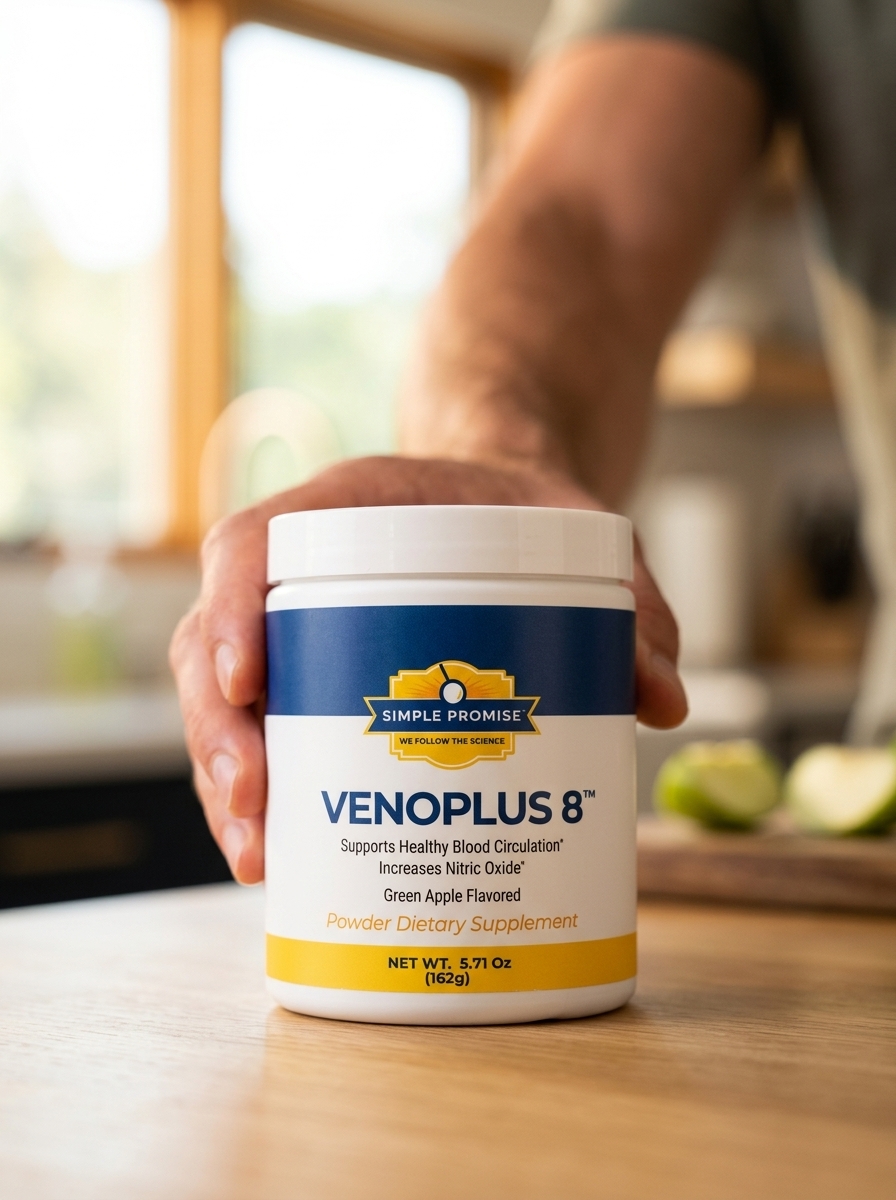 VenoPlus8 circulation support supplement bottle