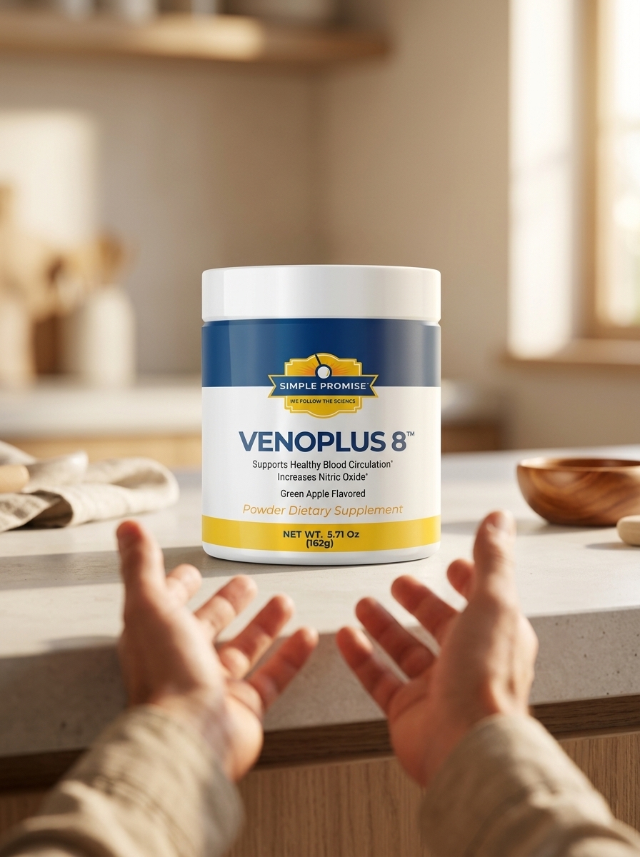 VenoPlus8 circulation support supplement bottle