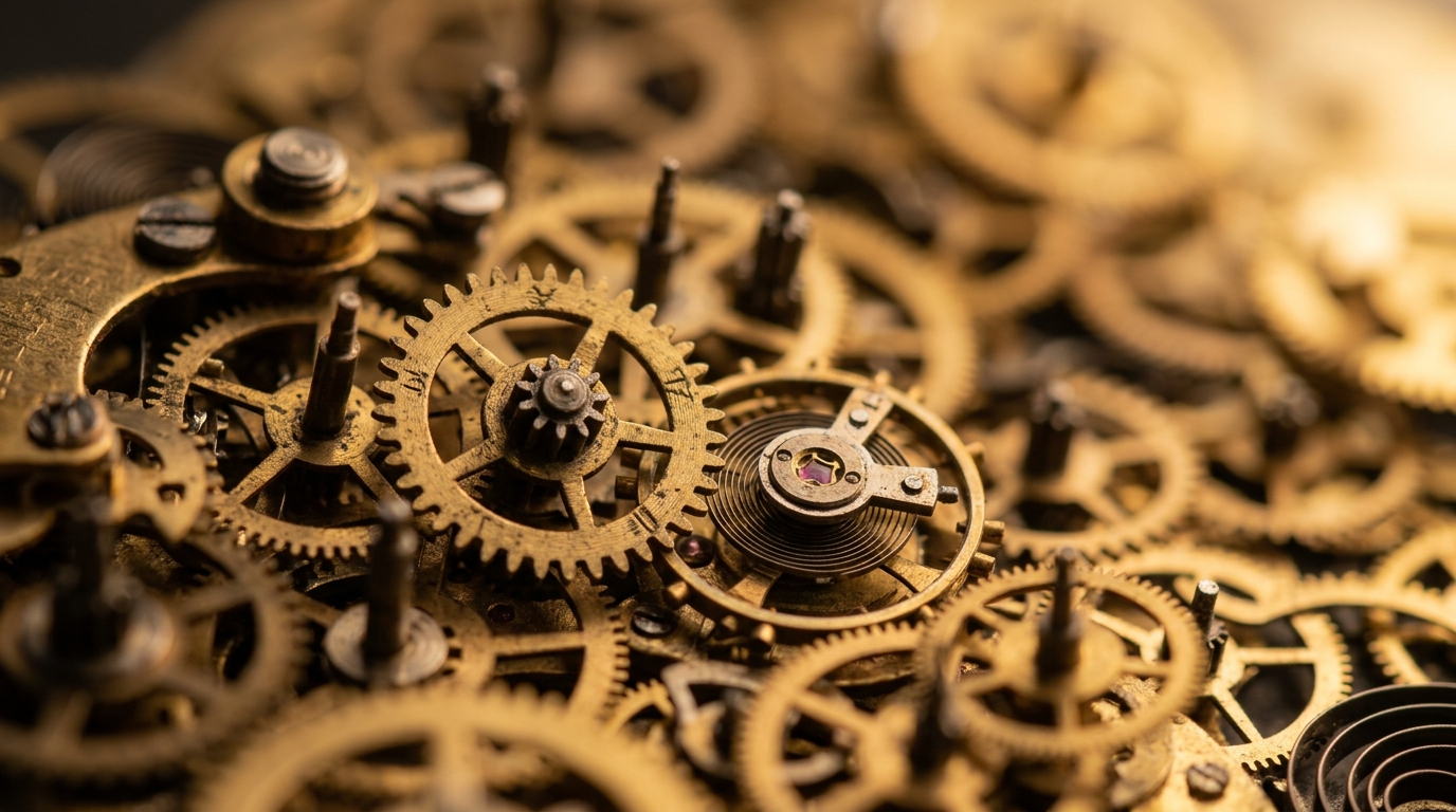 intricate clockwork representing metabolic system complexity
