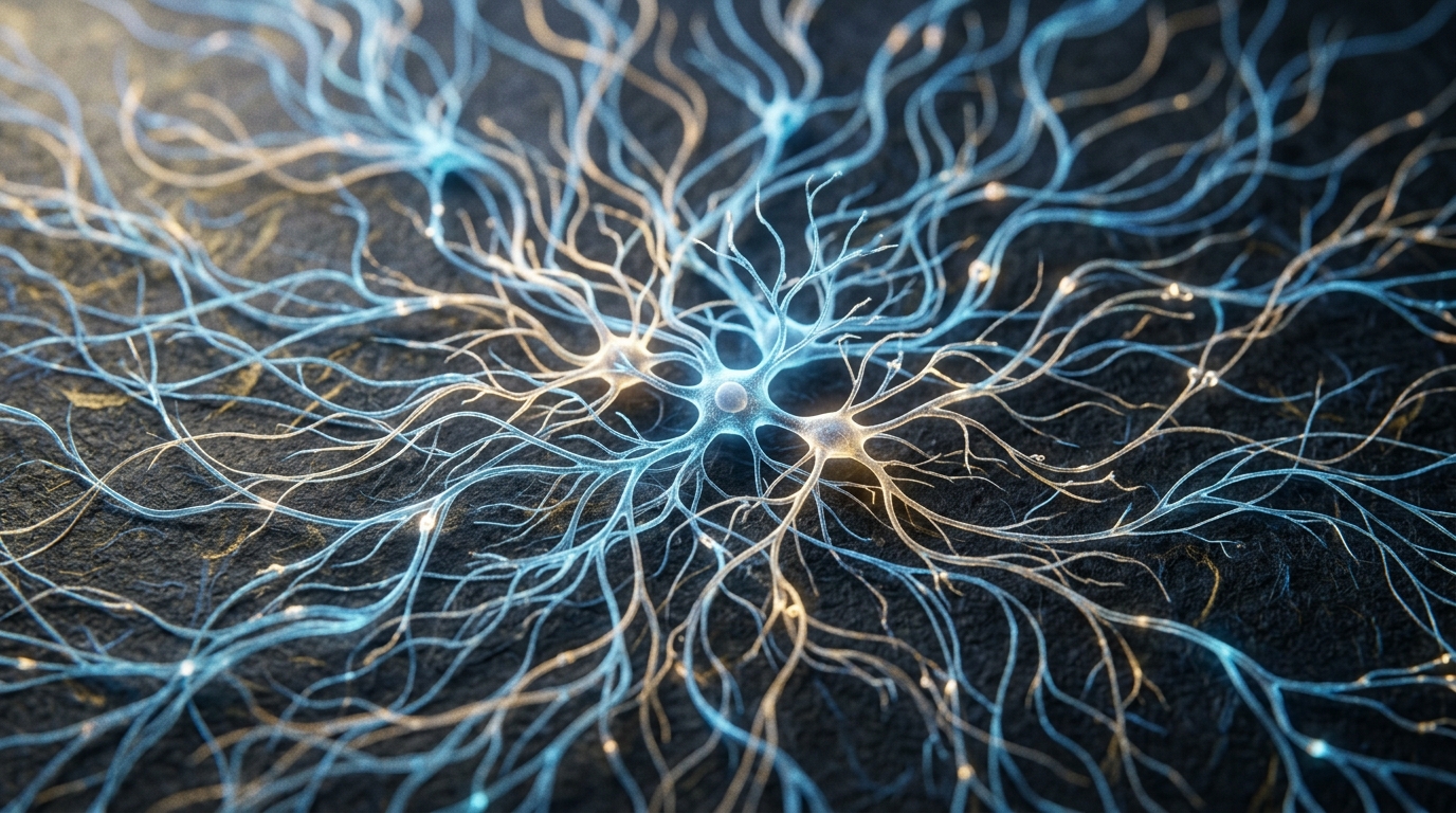 neural pathways branching network connections detailed