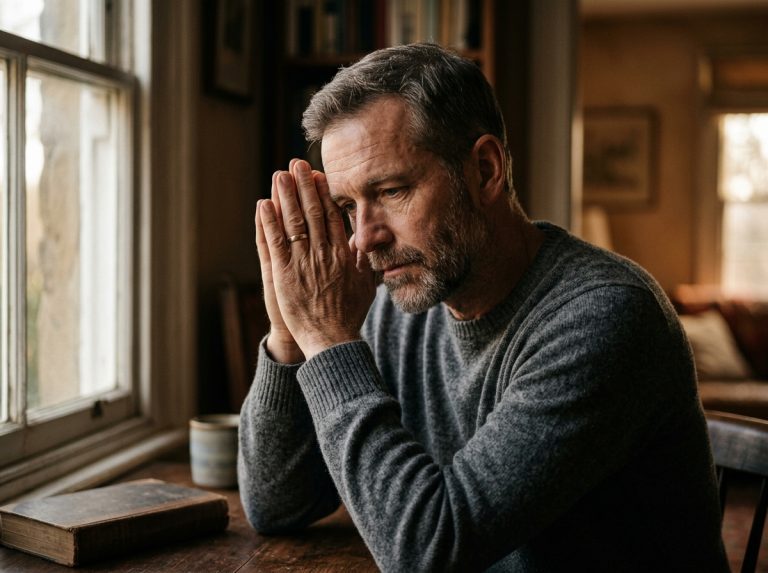 thoughtful middle aged man contemplating cognitive health