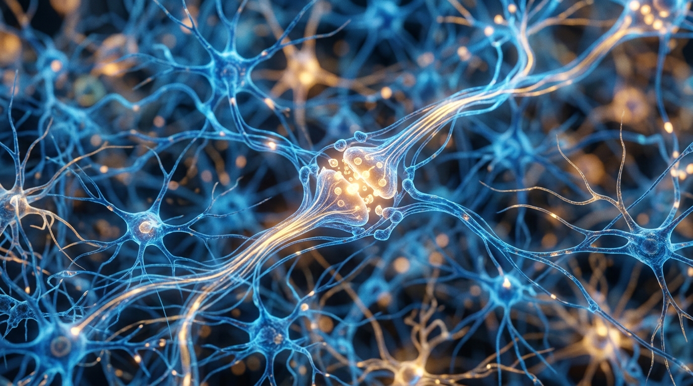 neural network brain chemistry close up