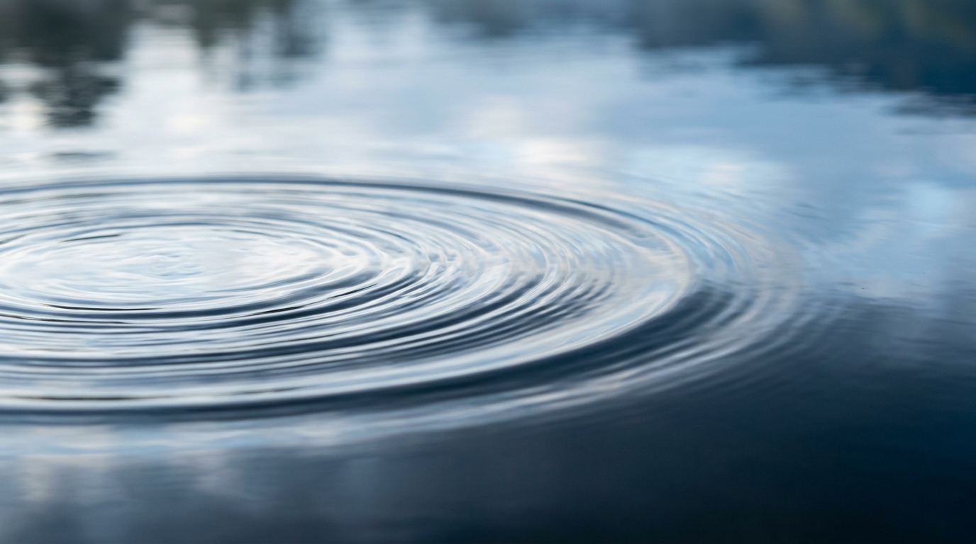 peaceful water ripples showing natural rhythm and balance