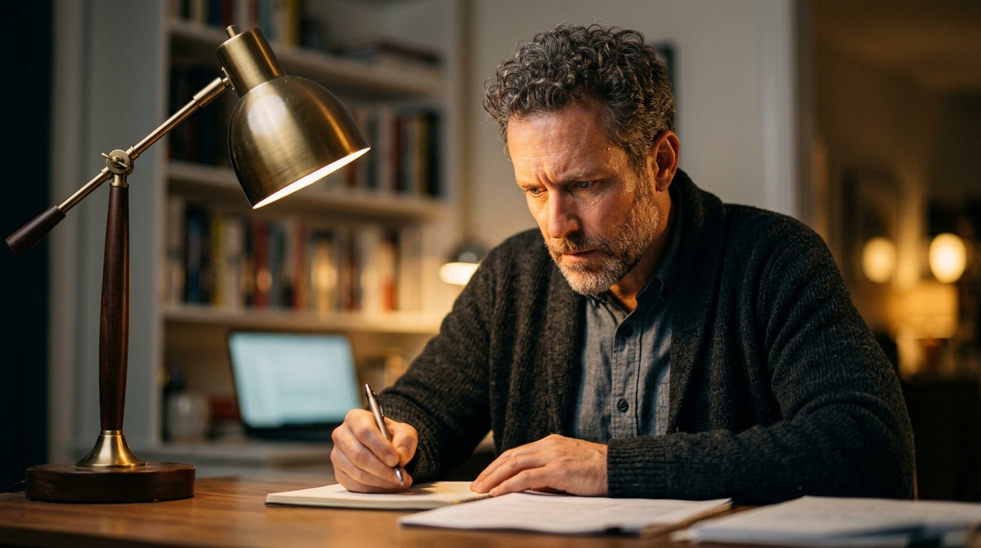 focused man showing mental clarity and energy