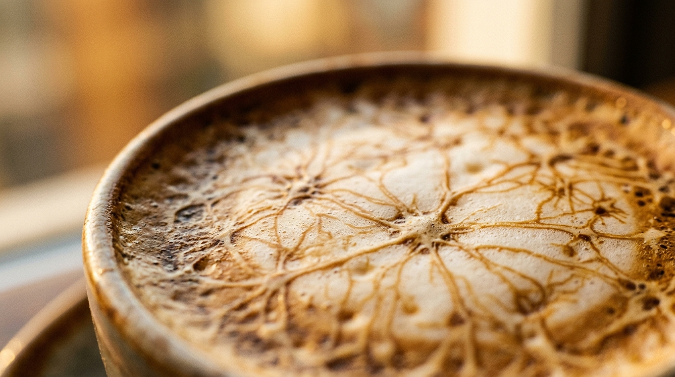 neural network patterns in coffee foam