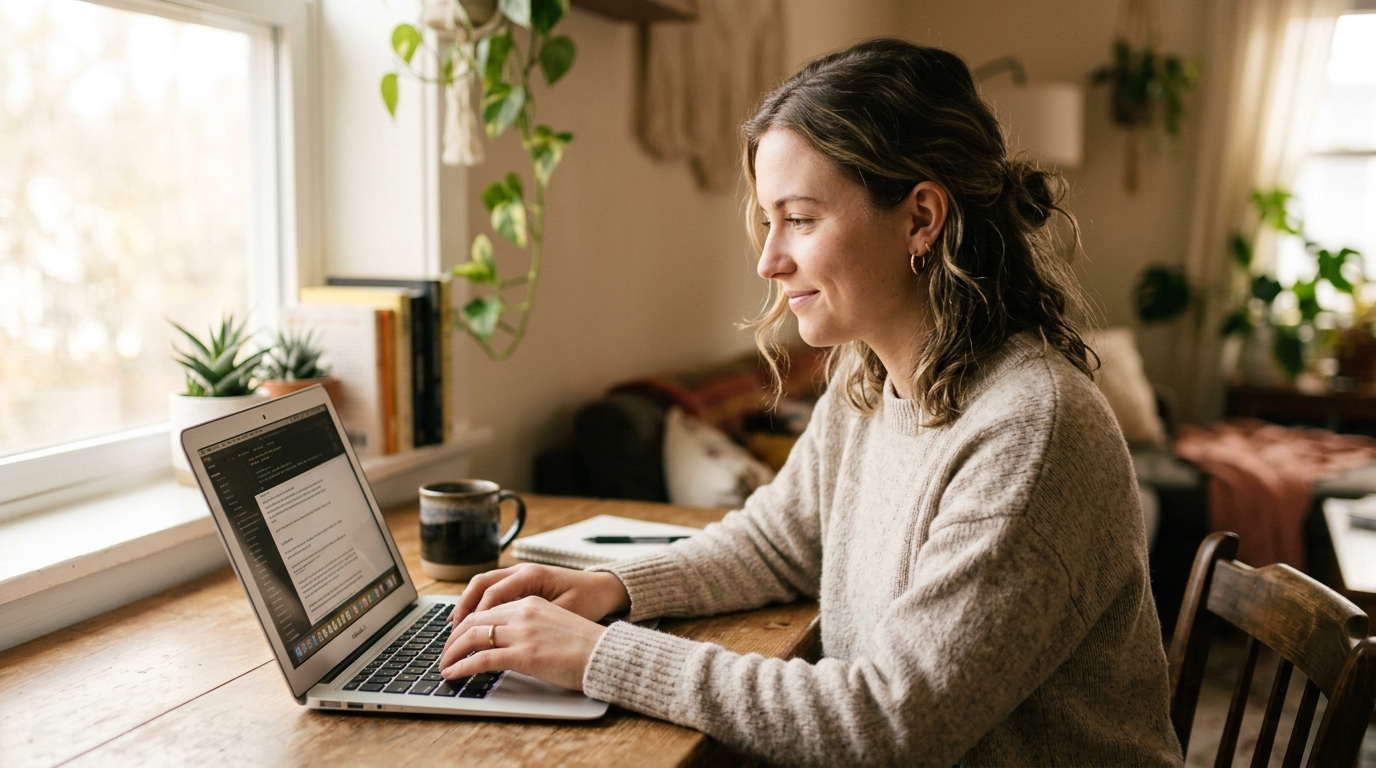 woman experiencing natural mental clarity