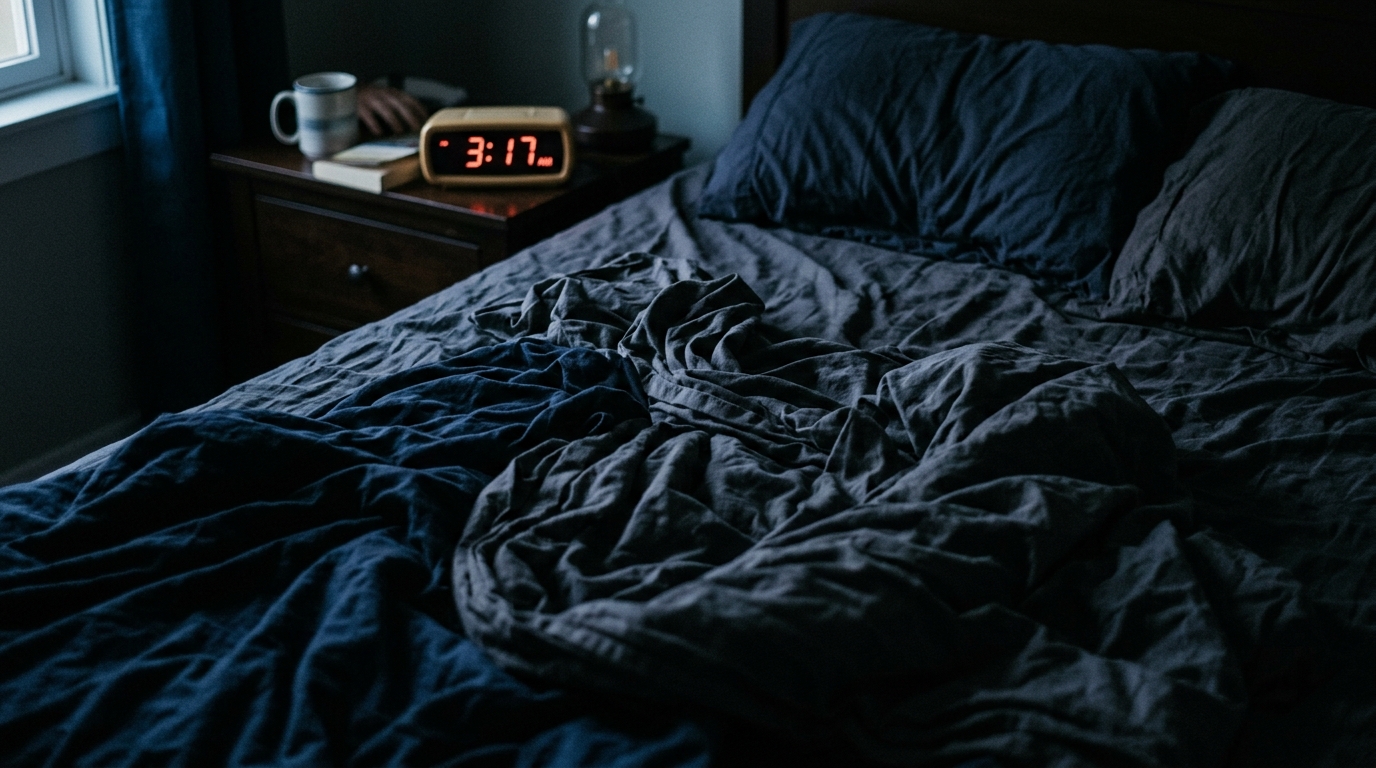 bedside clock showing early morning hours
