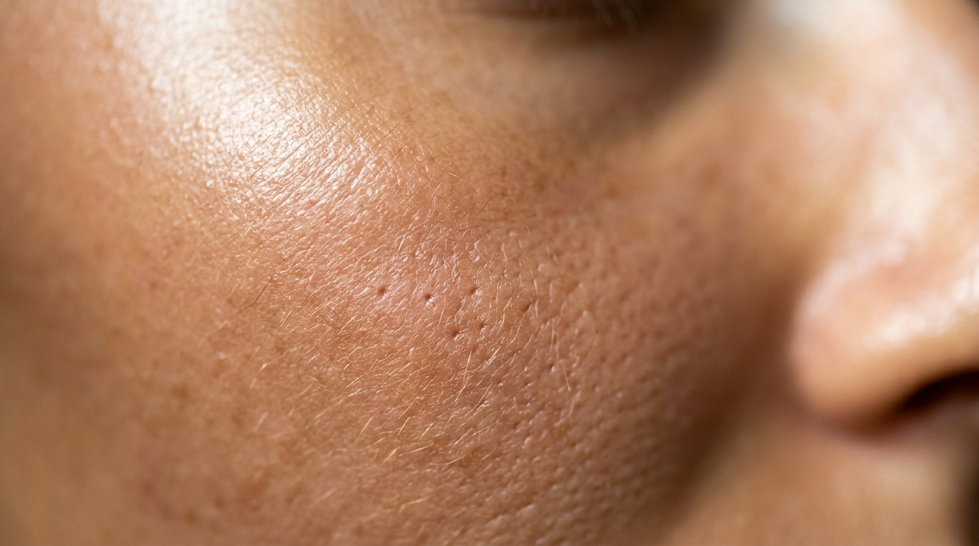 detailed macro view of healthy natural skin texture