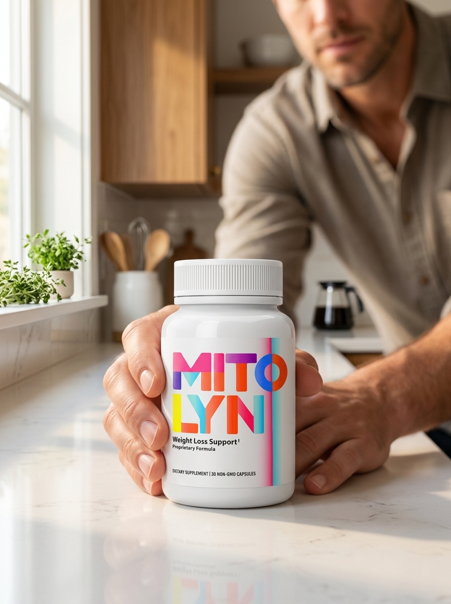 Mitolyn supplement bottle held in gentle hands