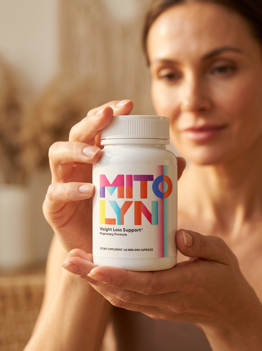 Mitolyn supplement bottle held in gentle hands