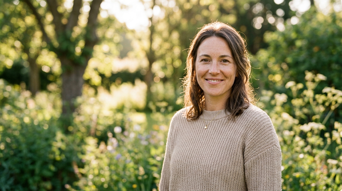 woman with naturally healthy resilient looking skin outdoors