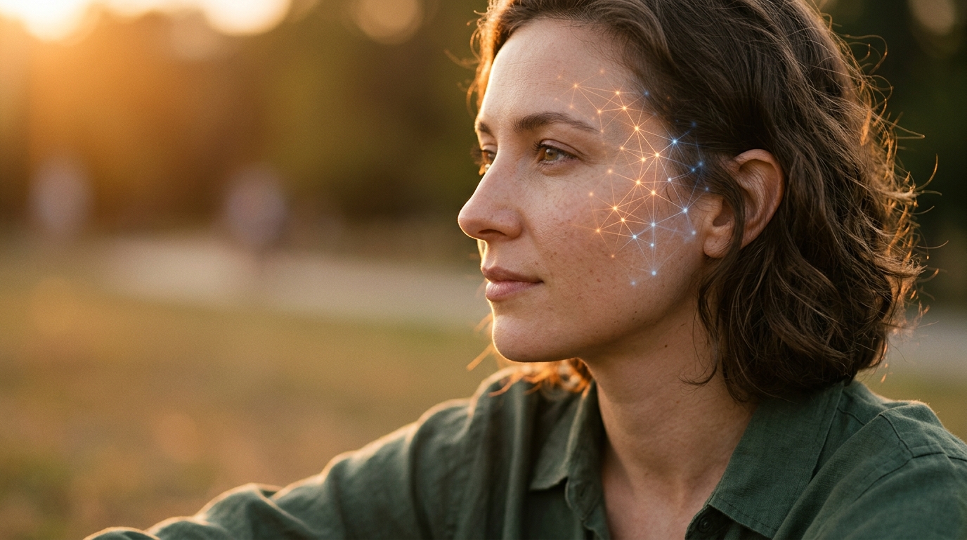 woman profile showing brain chemistry changes