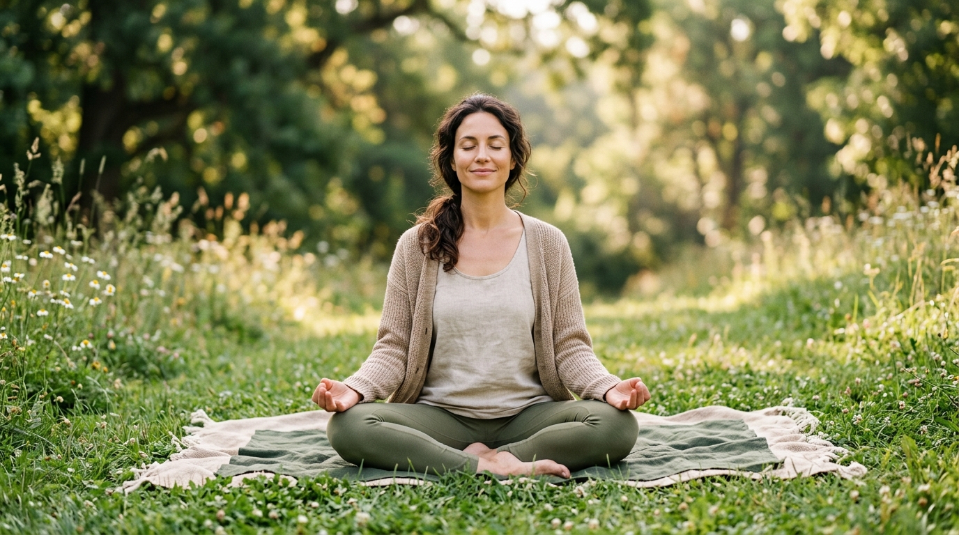 woman meditating peaceful metabolic body wisdom