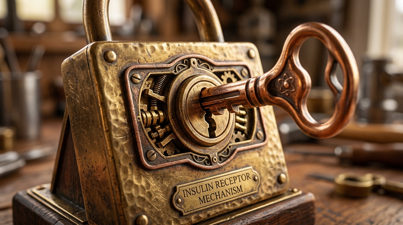 detailed macro shot of lock and key mechanism