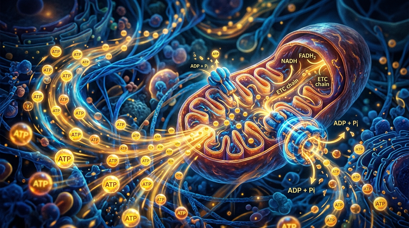 cellular energy production with ATP synthesis