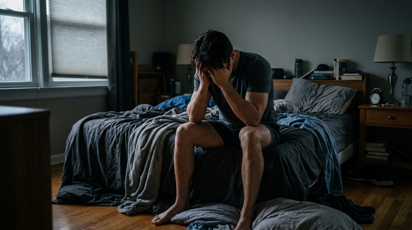 fatigued athlete struggling with poor recovery