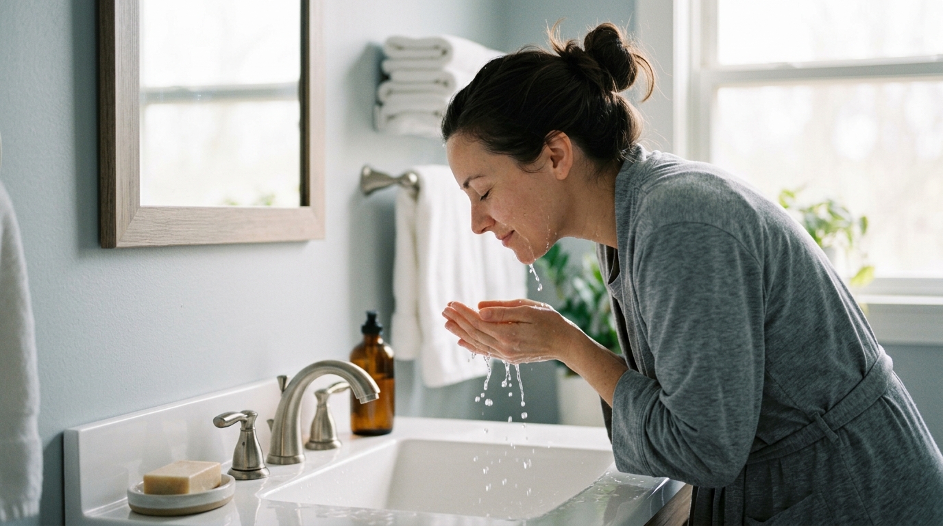 simplified morning skincare routine two minutes