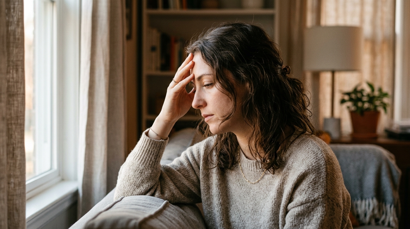 woman showing signs of afternoon fatigue energy dip