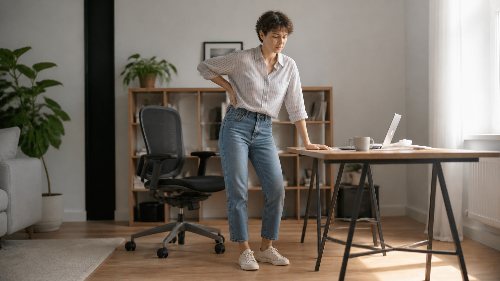Why Can Sitting Too Long Make The First Steps Feel So Guarded? editorial visual