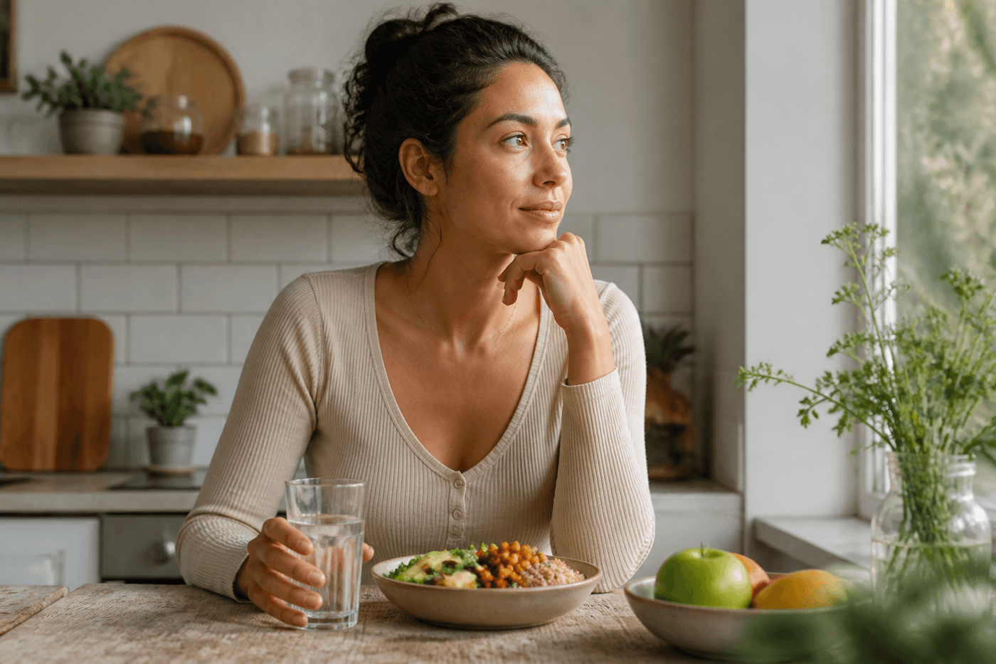 What Helps The Face Look More Rested When Digestion Has Been Off? editorial visual