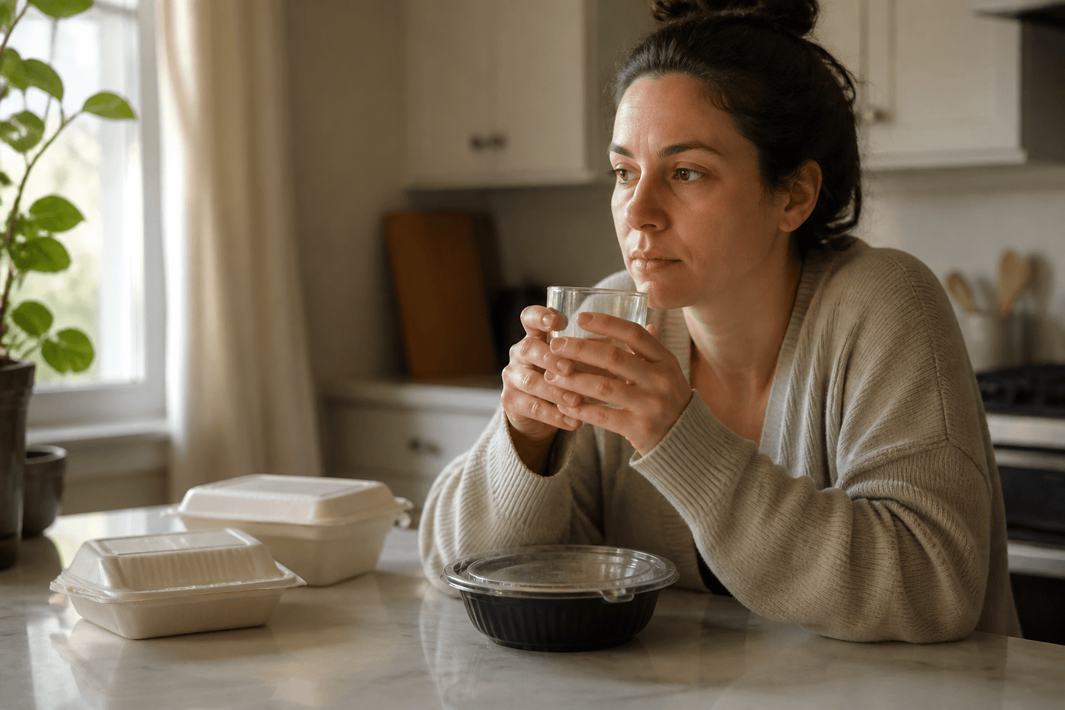 Why Can A Salty Takeout Night Show Up On The Face By Morning? editorial visual