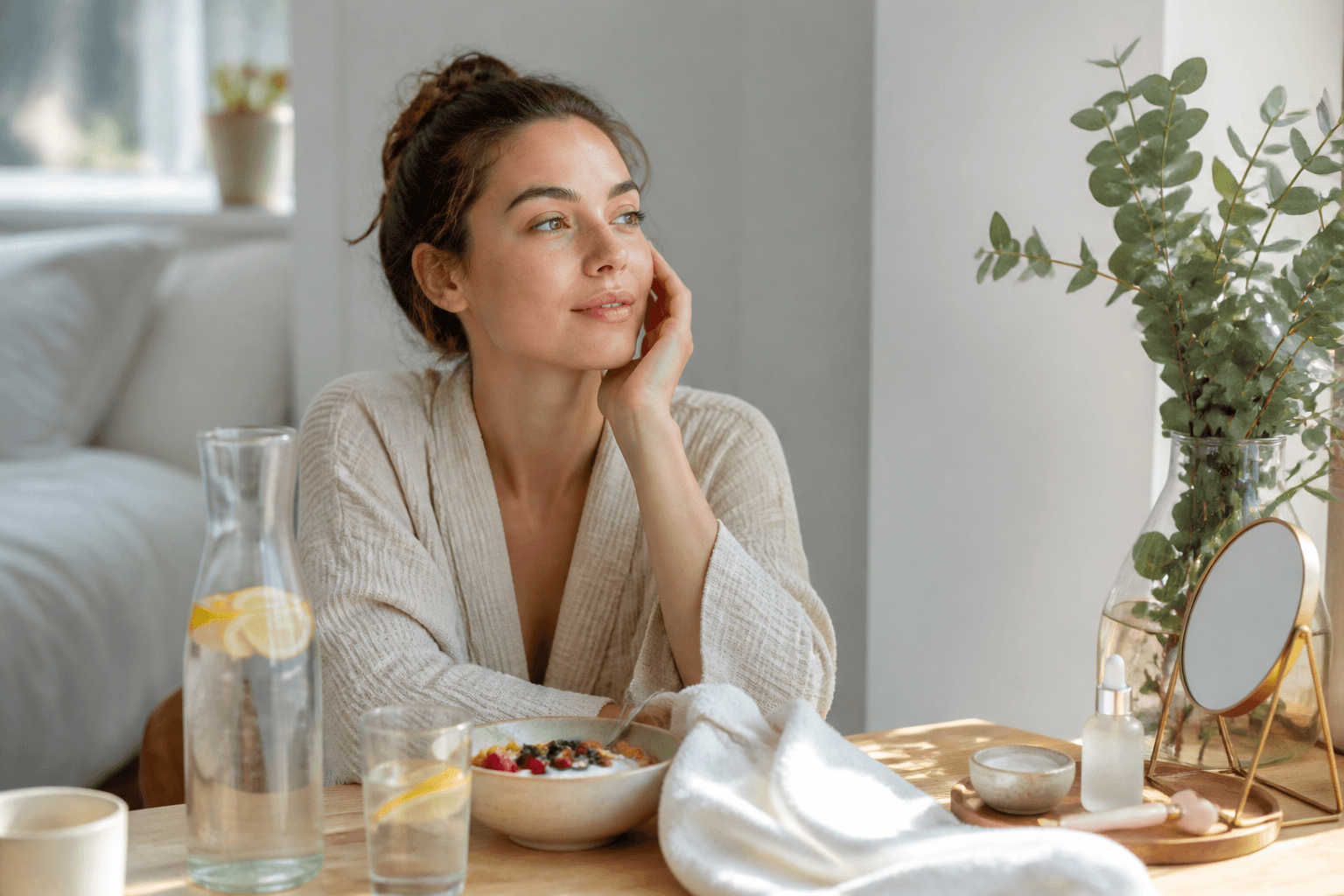 What Helps Skin Look Calmer When Digestion Has Been Off? editorial visual